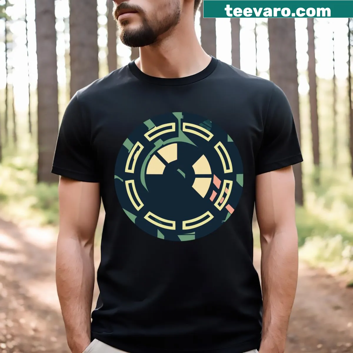 Vintage-style t-shirt featuring a classic film camera graphic — on a men's t-shirt