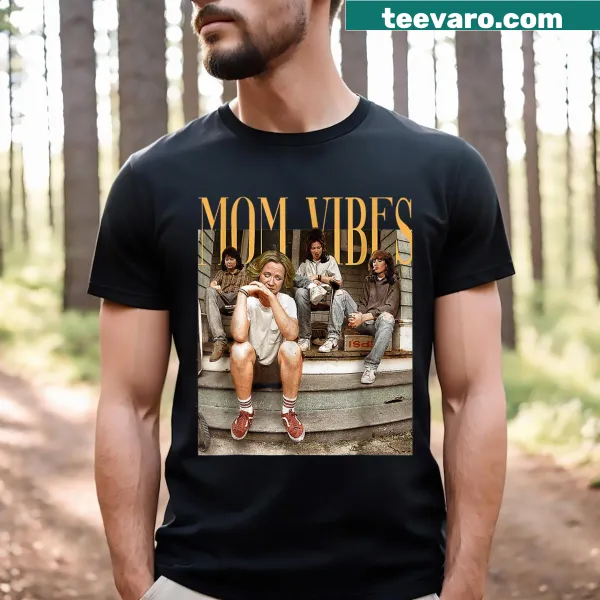 Vintage distressed t-shirt with 'Mom Thug Life' text for mothers