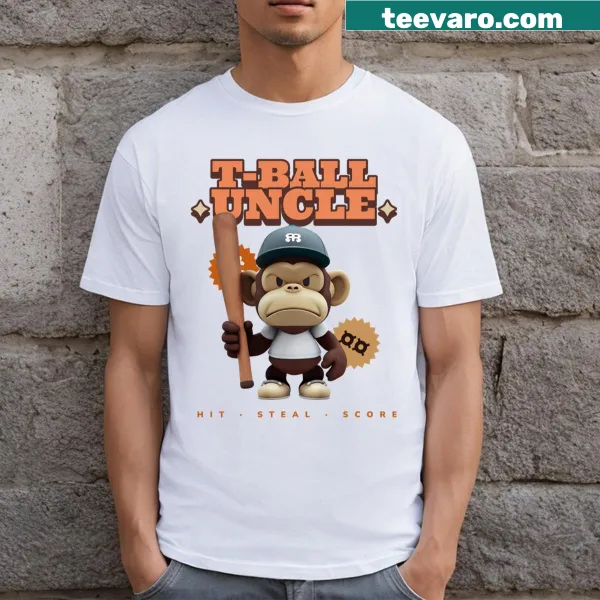 Typography T-ball Uncle T-shirt celebrating family roles