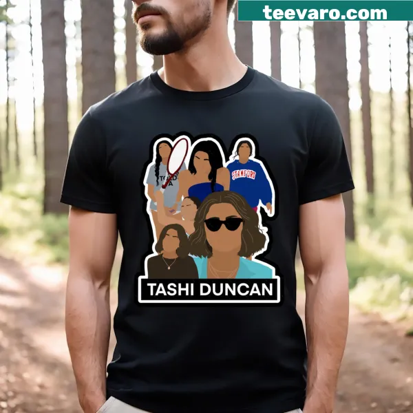 Dynamic illustration of Tashi Mega Pack Challengers on T-shirt
