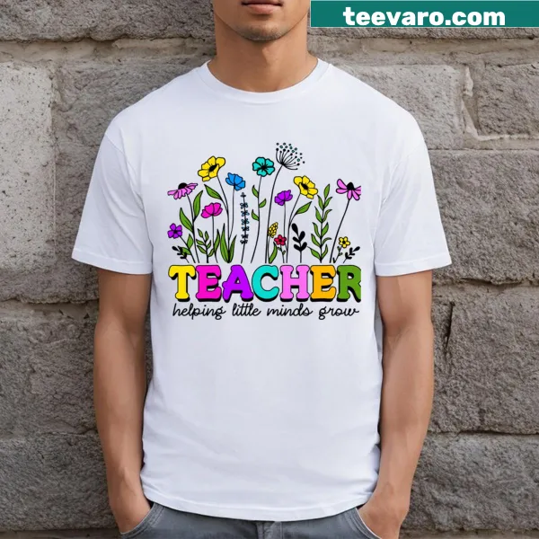 Typography T-shirt celebrating teachers and education