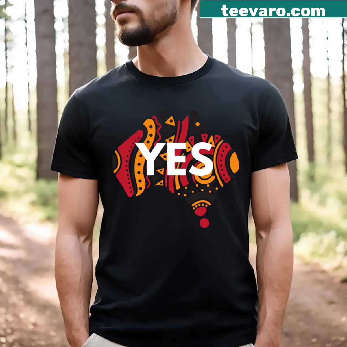 Typographic design T-shirt supporting political representation — on a men's t-shirt