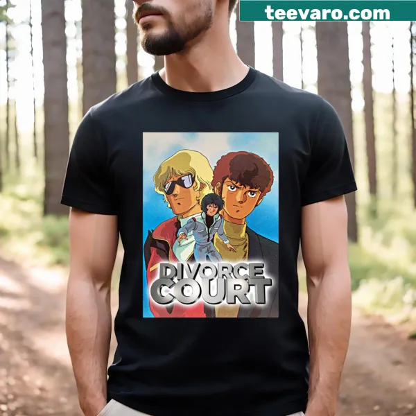 Illustrative Zeta Gundam T-shirt with a humorous courtroom theme