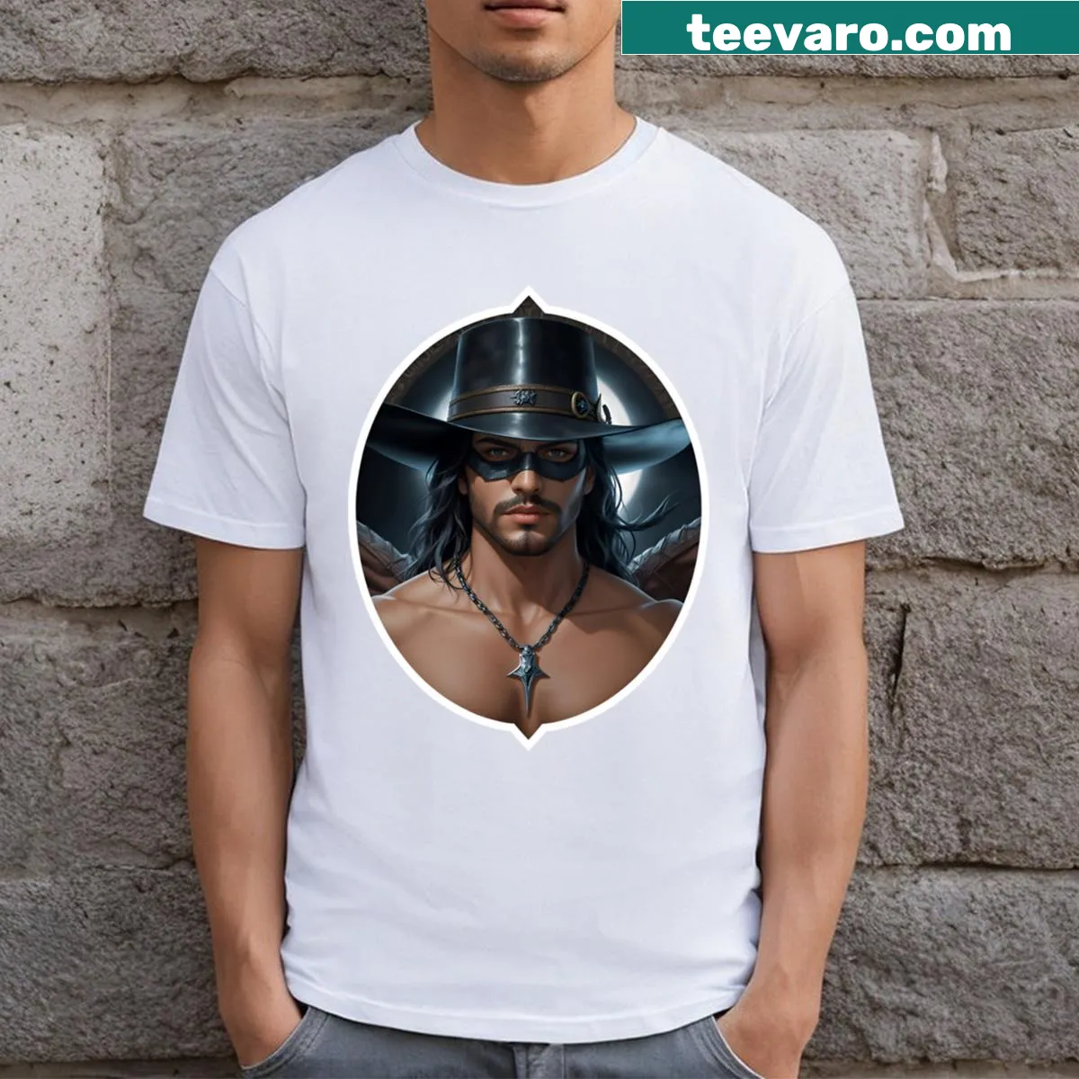 Classic Zorro T-shirt featuring Don Diego De La Vega graphic — on a men's t-shirt