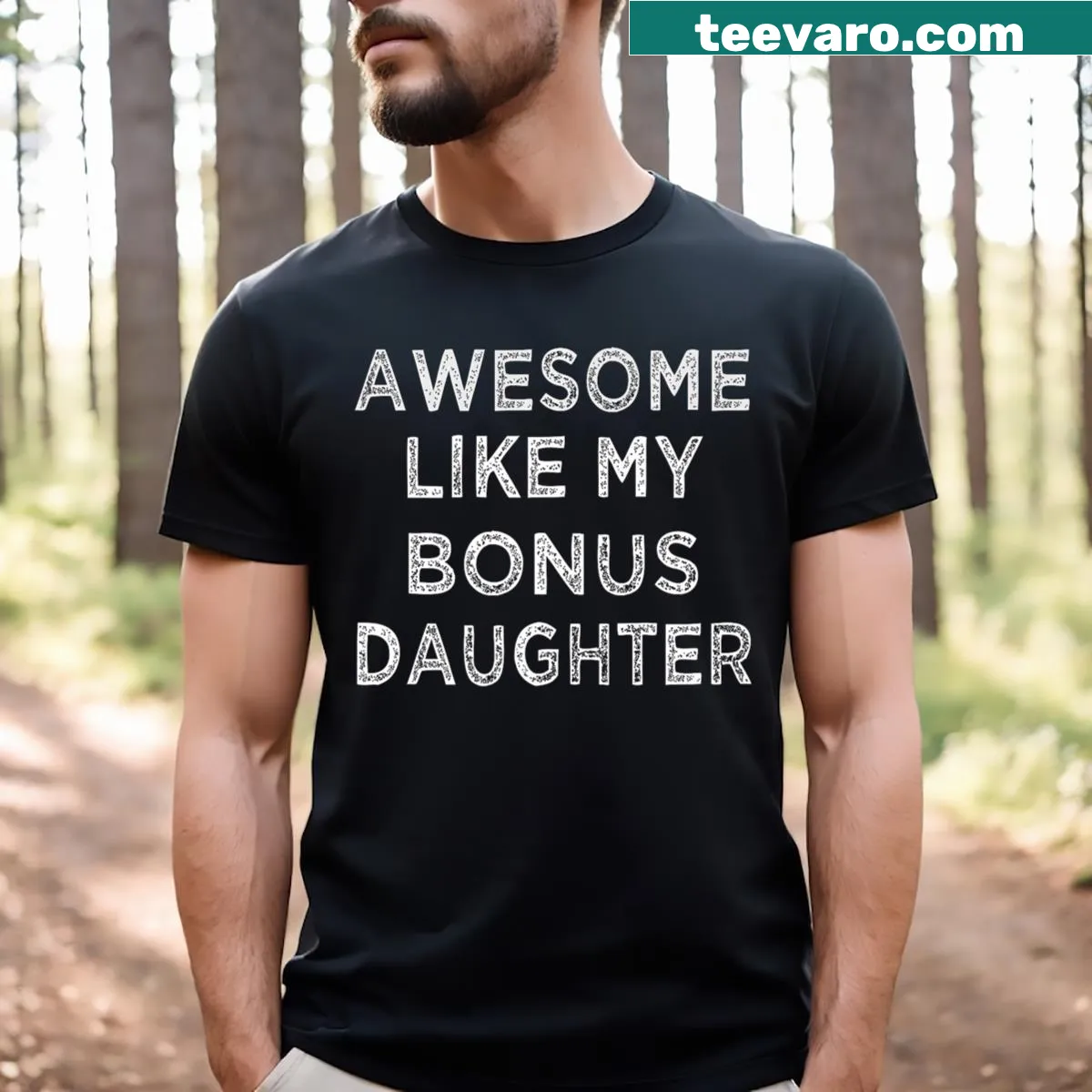 Typography shirt with the message 'Awesome Like My Daughter' for dads — on a men's t-shirt