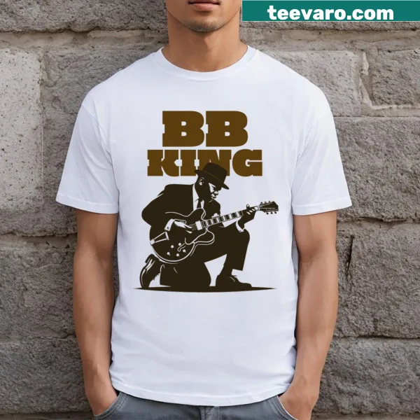 Vintage-style T-shirt featuring Bb King graphic.