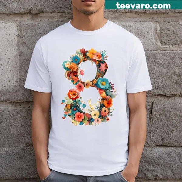 Minimalist design featuring the number eight