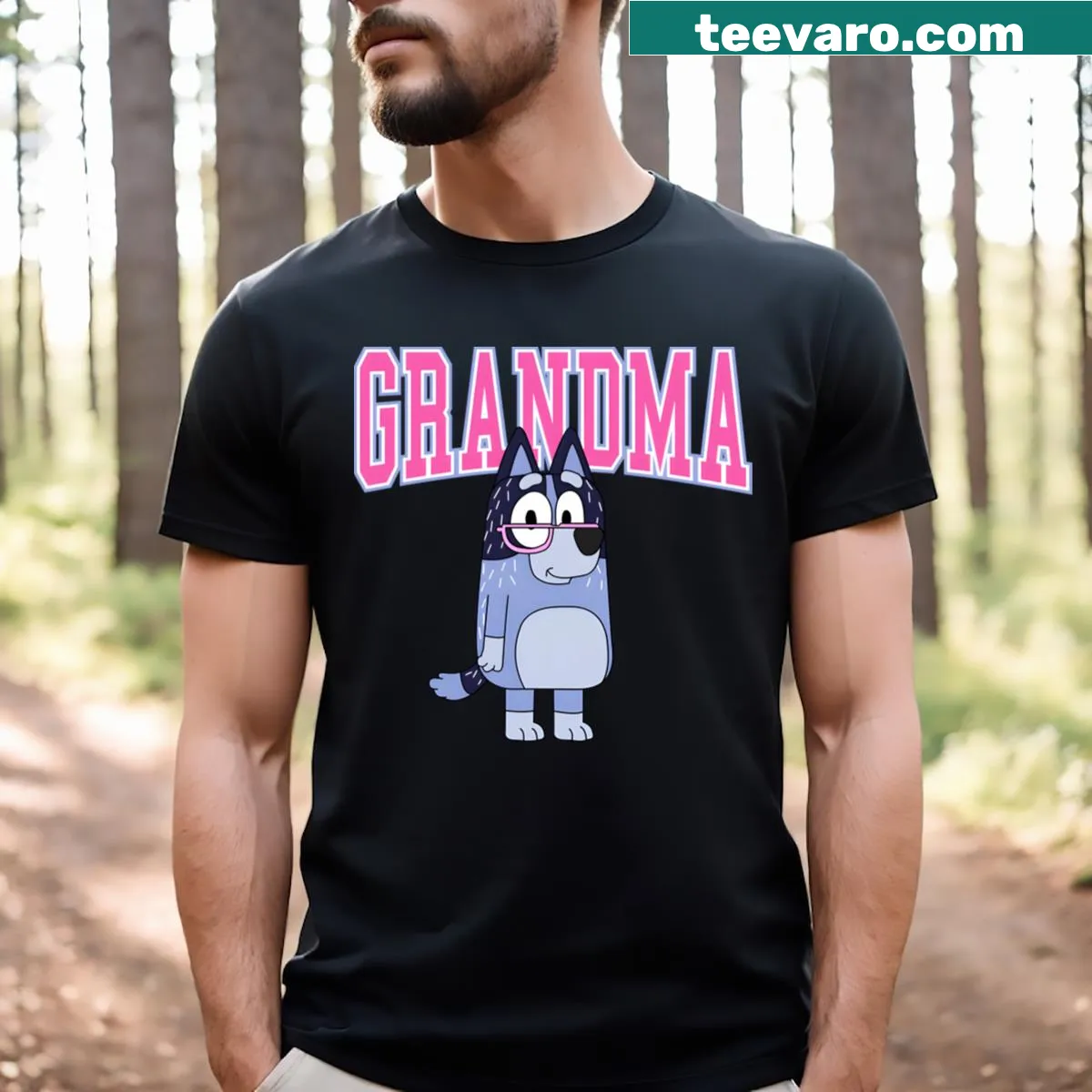 Cute illustration of Bluey’s Grandma, perfect for grandmas — on a men's t-shirt