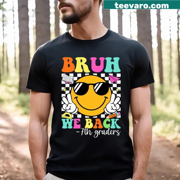 Funny back-to-school shirt for 7th graders with playful text