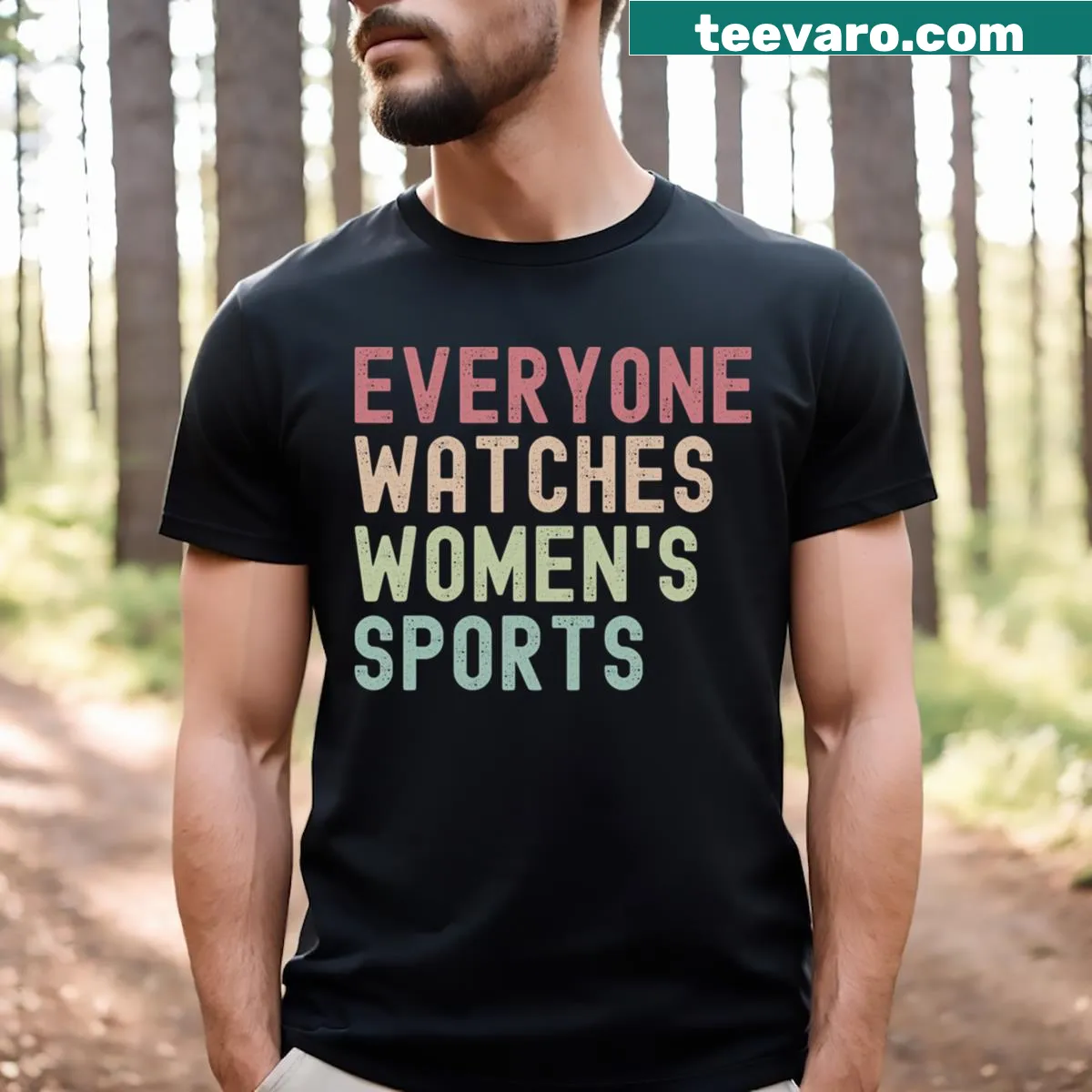 Funny sports-themed T-shirt with playful typographic design — on a men's t-shirt