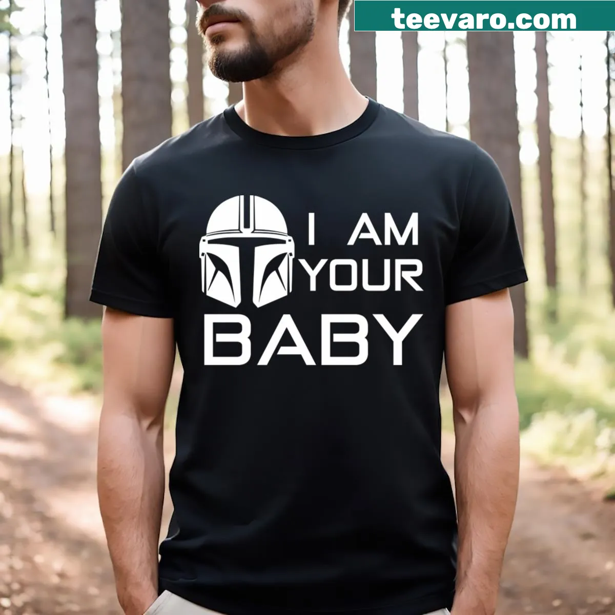 Cute t-shirt with the phrase 'I Am Your Baby' for kids. — on a men's t-shirt