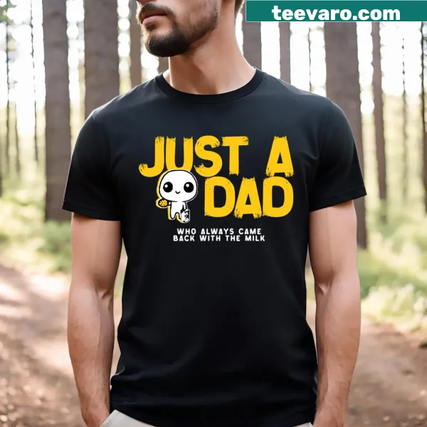 Fun dad-themed T-shirt with humorous text about fatherhood