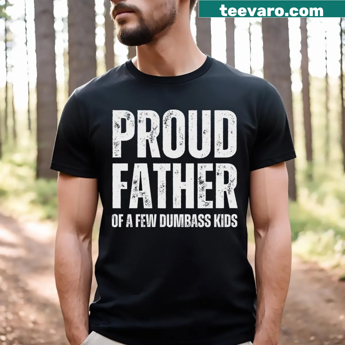 Funny t-shirt for dads with the phrase about kids — on a men's t-shirt