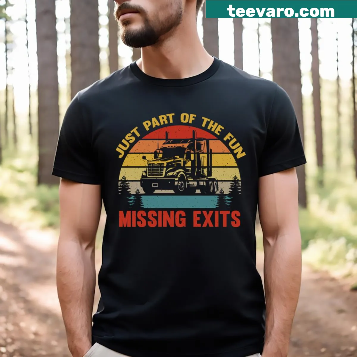 Witty retro truck driver humor graphic on a t-shirt. — on a men's t-shirt