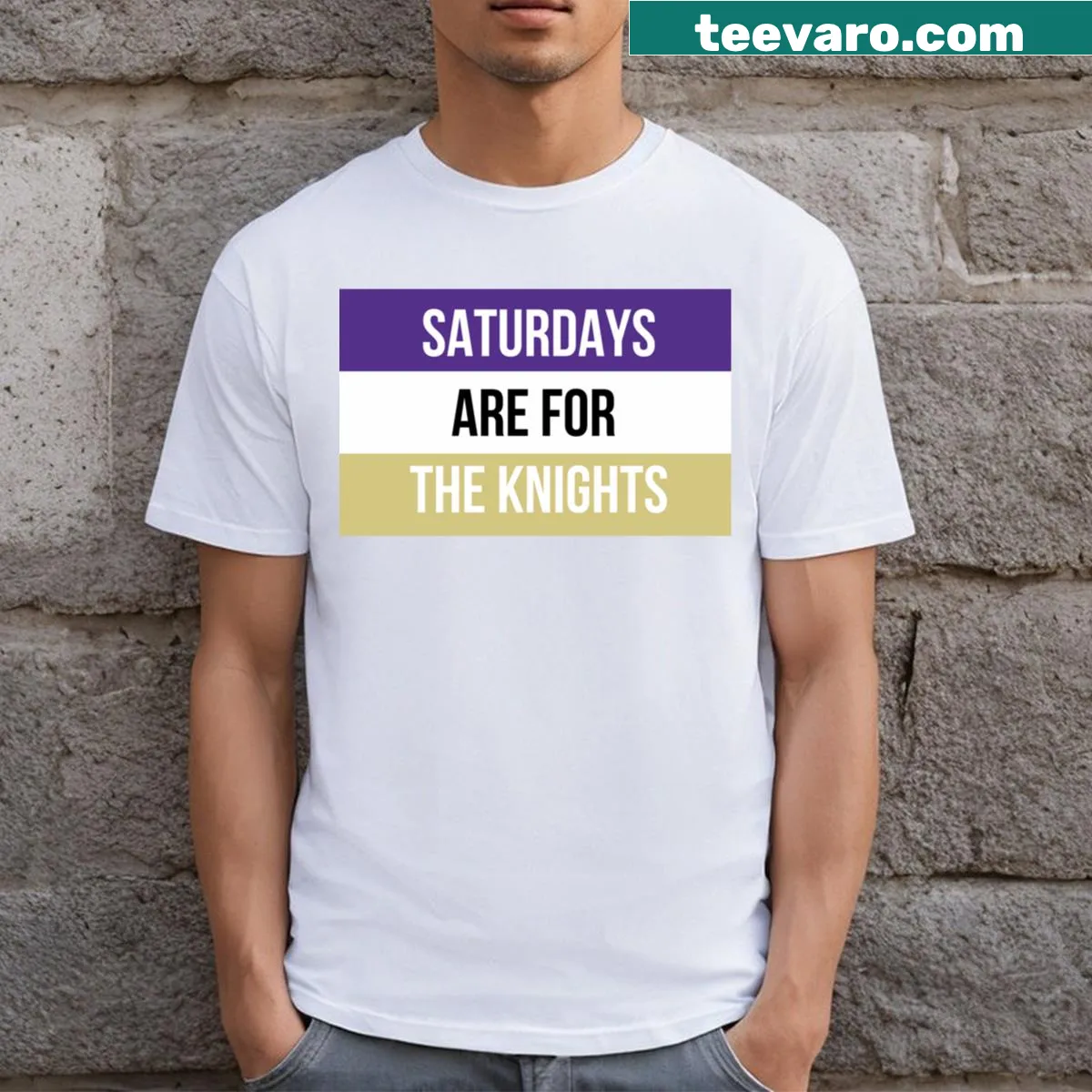 T-shirt featuring St Mikes flag emblem for local pride — on a men's t-shirt