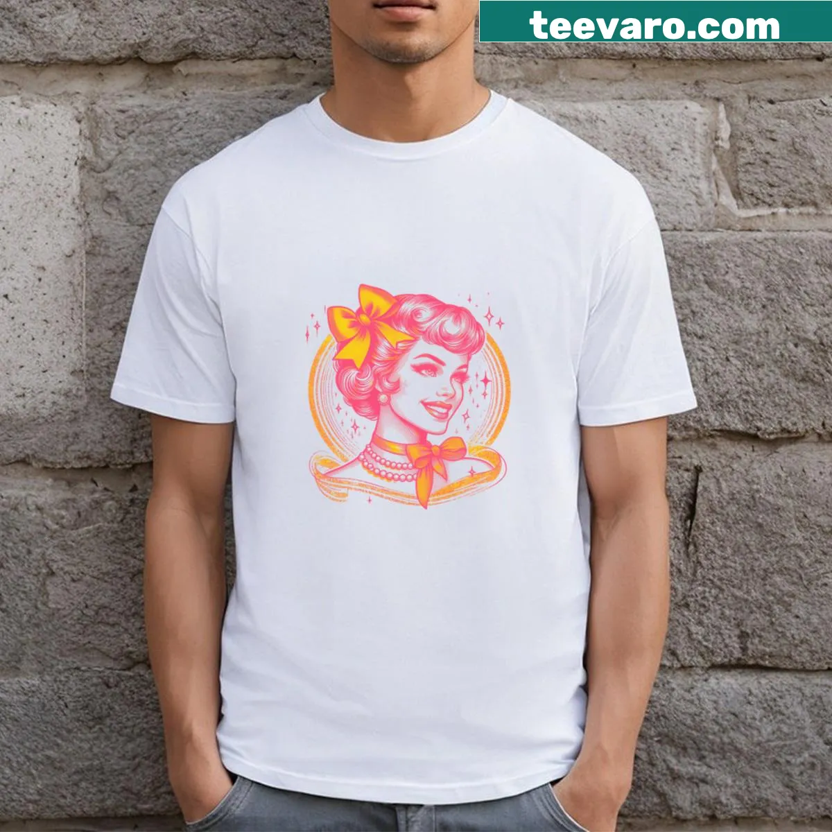 Vintage botanical illustration T-shirt featuring detailed prints of plants — on a men's t-shirt