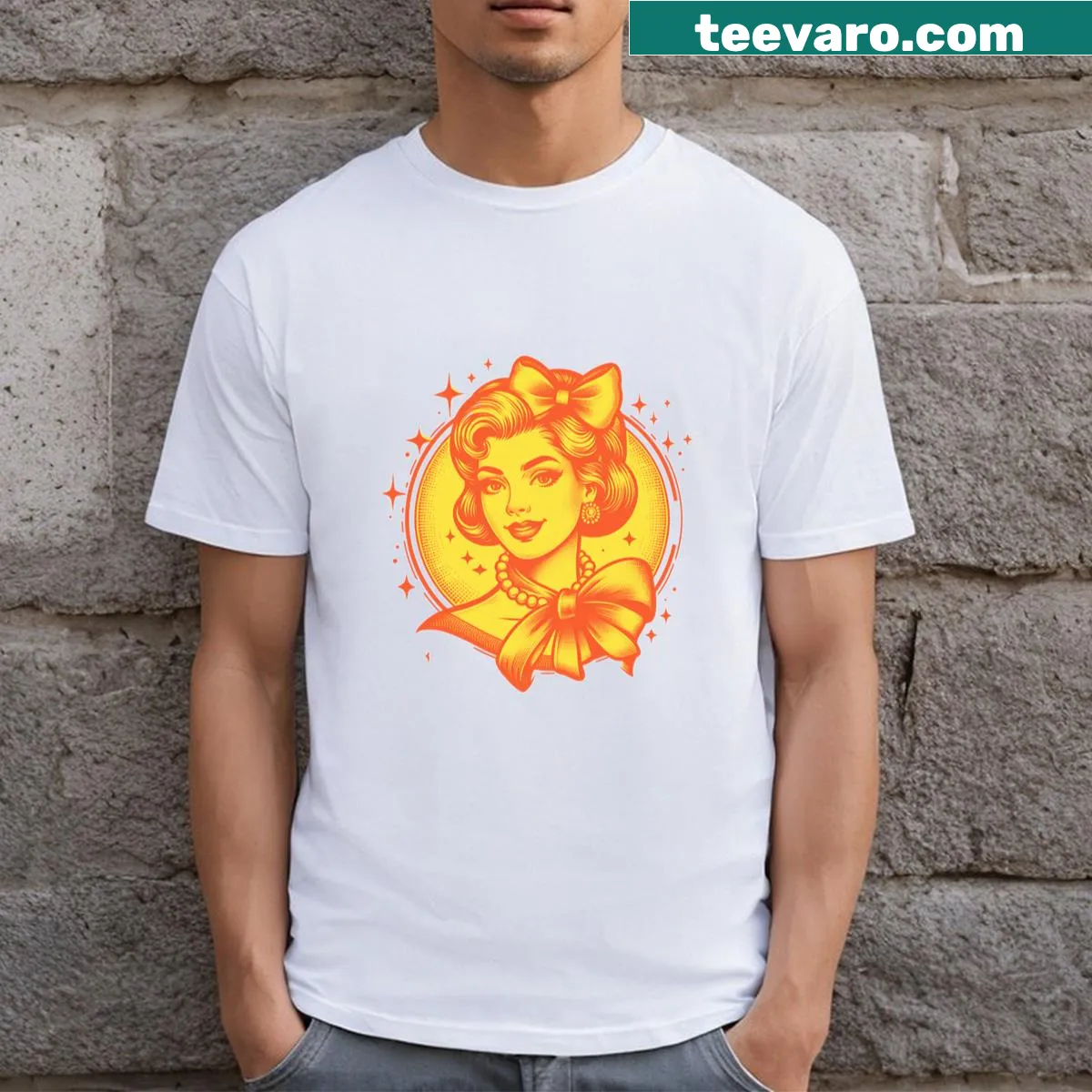 Vintage travel poster design on a wanderlust T-shirt — on a men's t-shirt