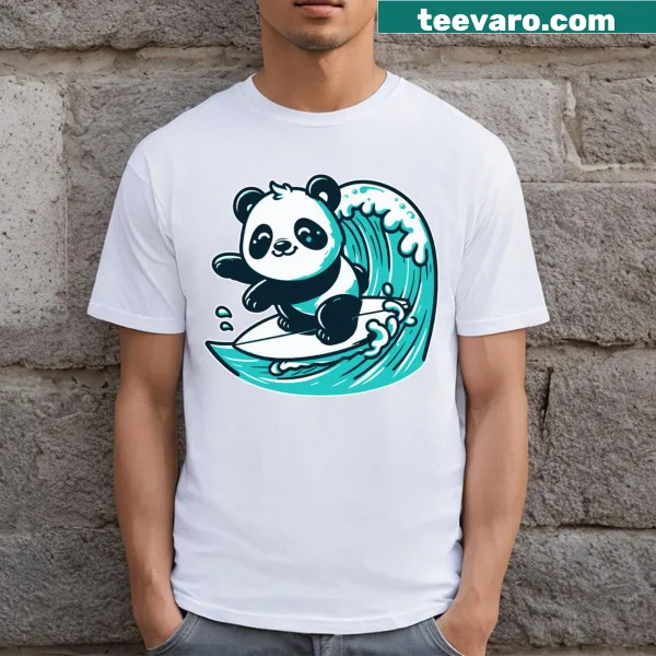 T-shirt featuring a design inspired by ocean waves