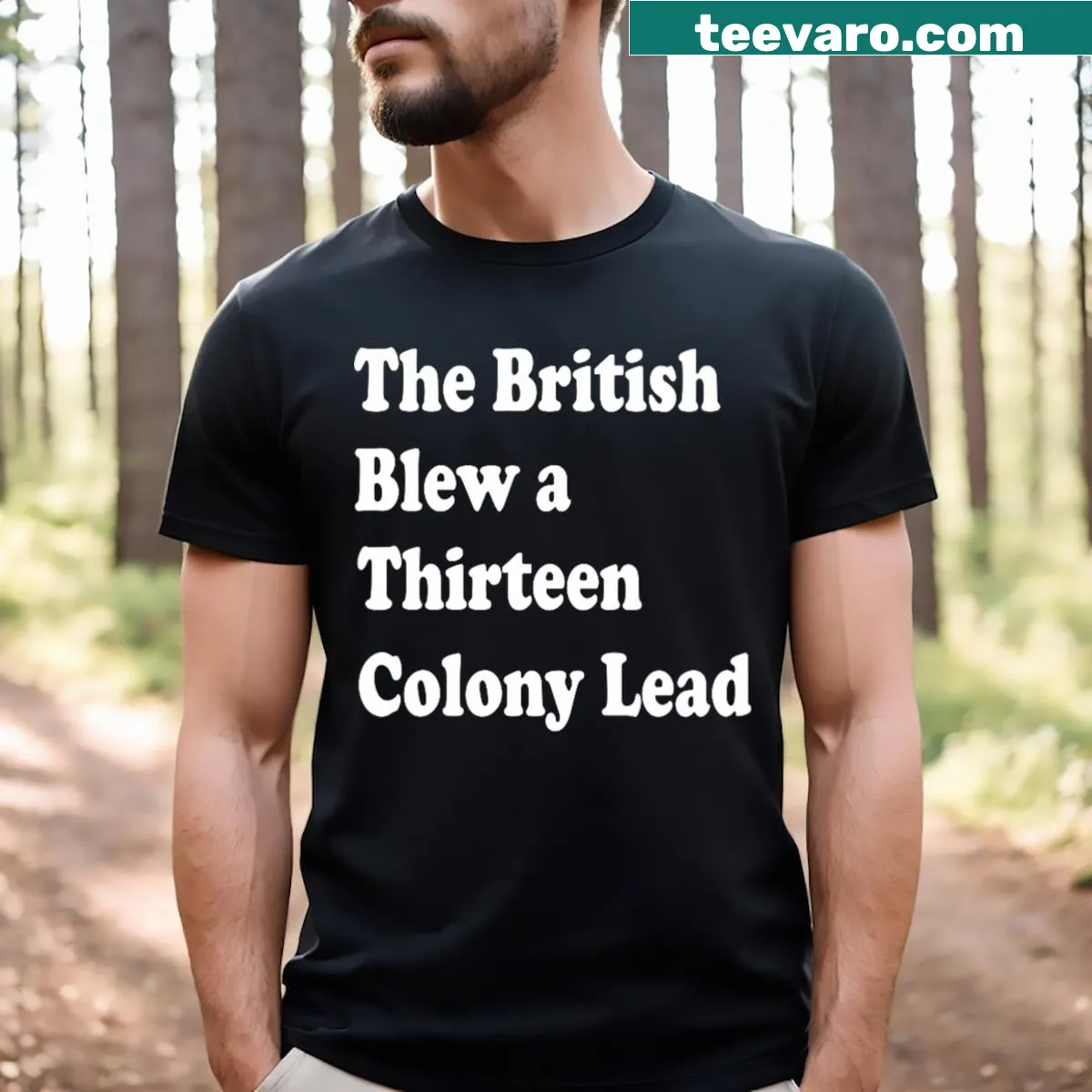Funny historical t-shirt for men with witty text — on a men's t-shirt
