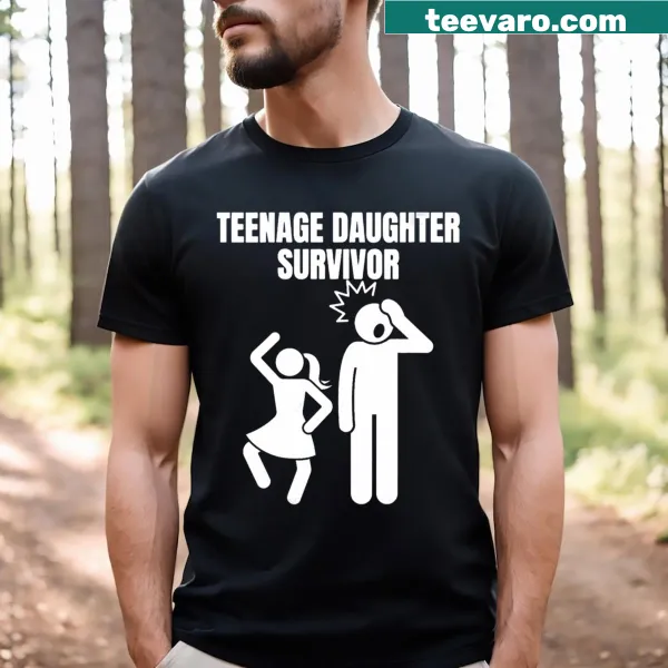 Funny V-neck t-shirt for dads of teenage daughters
