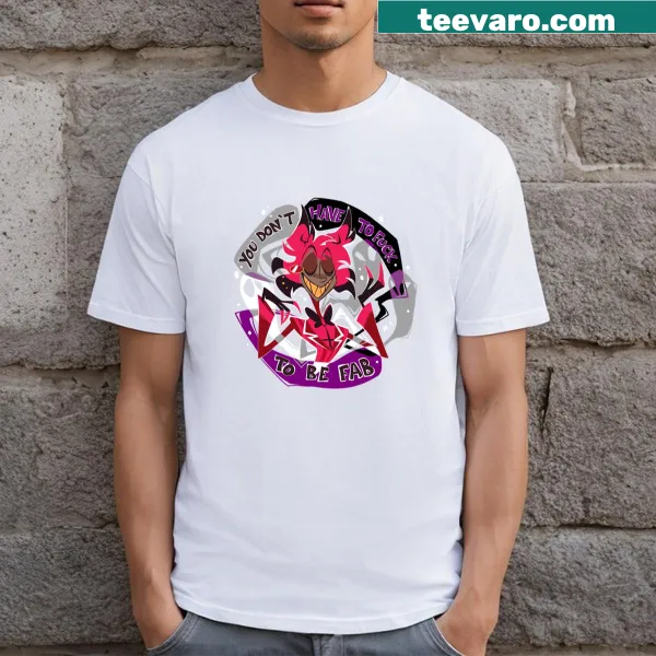 Asexual Pride t-shirt featuring an illustration of Alastor