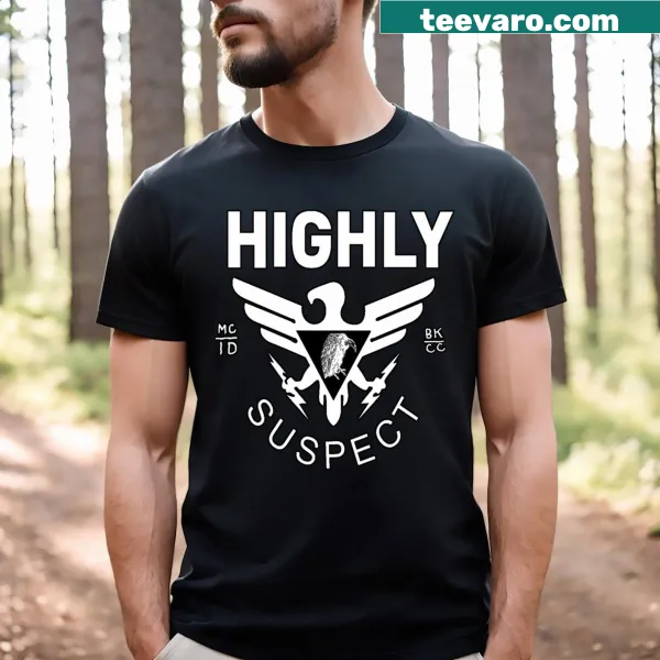 Artistic design T-shirt inspired by Highly Suspect's music