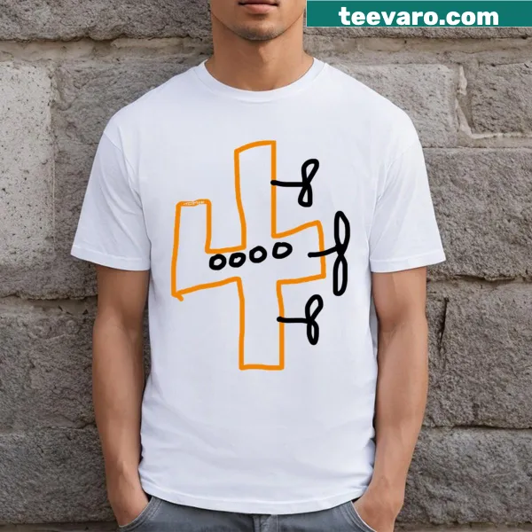 Flight Number 24618935 graphic T-shirt with bold lettering