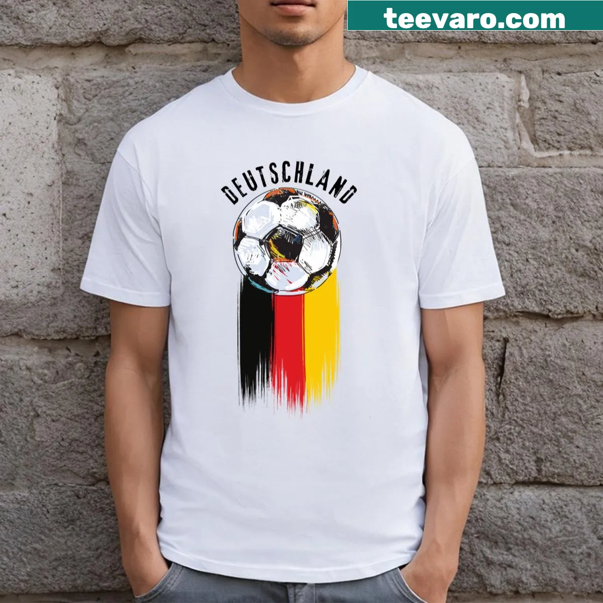 Proudly designed t-shirt for Germany football fans, celebrating Euro 2024. — on a men's t-shirt