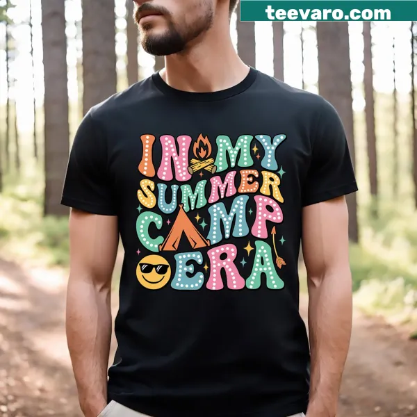Retro summer camp-themed T-shirt