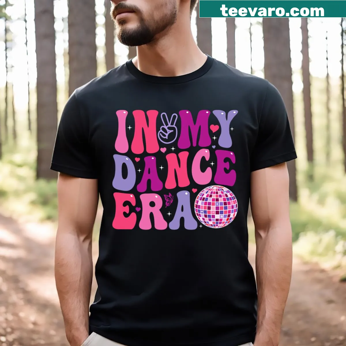 Cute retro ballet dancer graphic on a stylish teen t-shirt — on a men's t-shirt