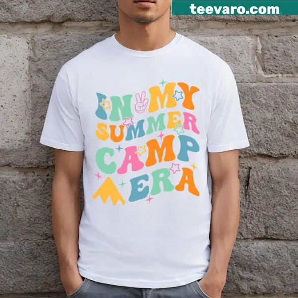 Retro summer camper graphic on a nostalgic t-shirt