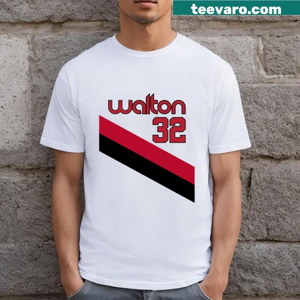 Bill Walton Portland jersey number 2 graphic on t-shirt