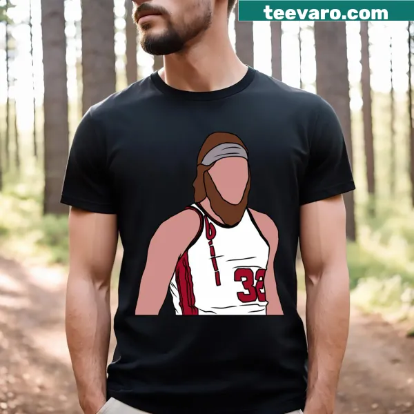 Illustrative Bill Walton graphic T-shirt with jersey number design