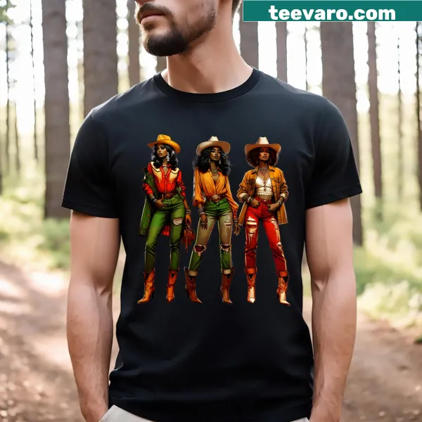 Juneteenth cowgirl graphic t-shirt for men