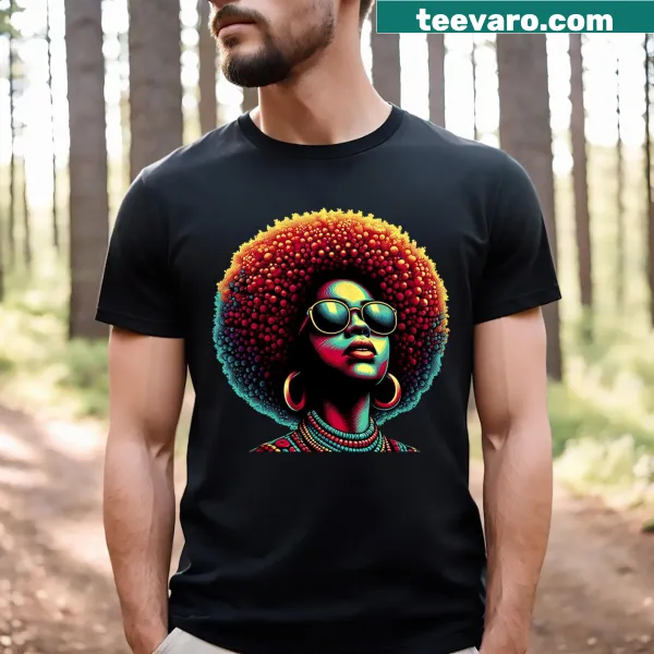 Melanin-themed T-shirt celebrating Black womanhood and Juneteenth pride