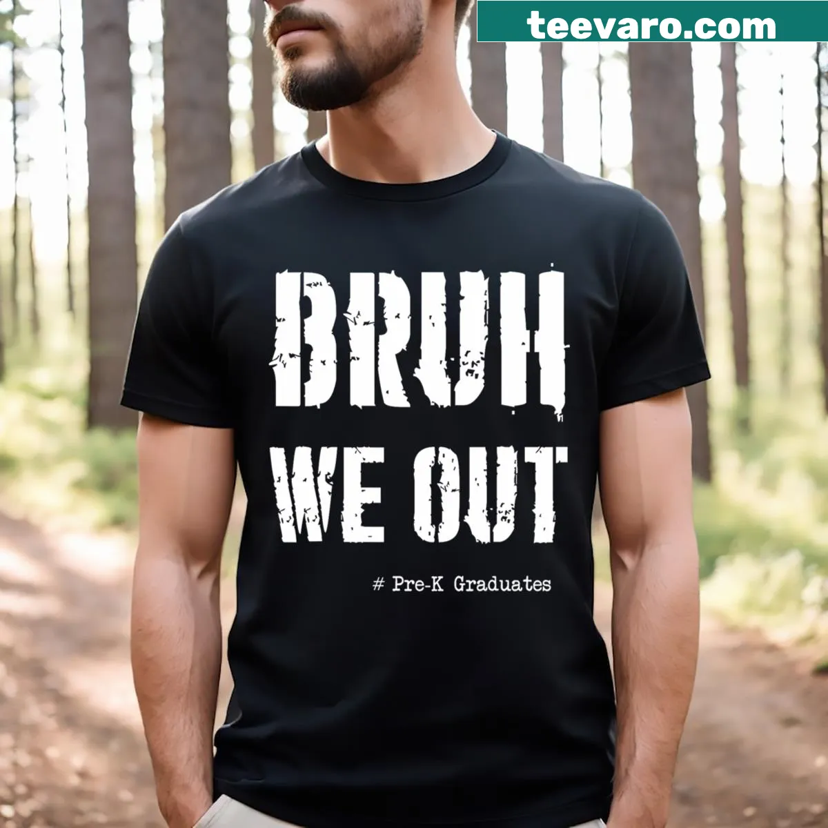 Graduation T-shirt for preschoolers with playful text — on a men's t-shirt