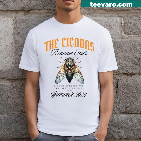 Funny t-shirt with 'Cicada 2024 Comeback Tour' text
