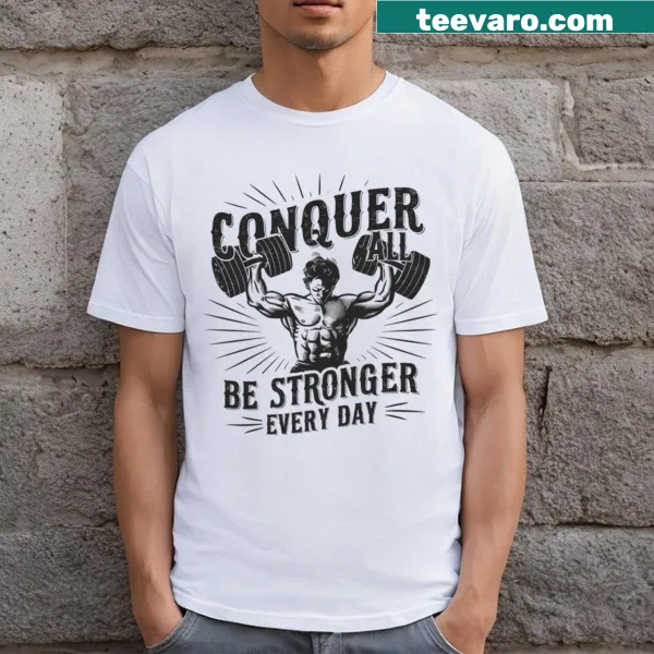 Inspirational typography on a fitness T-shirt