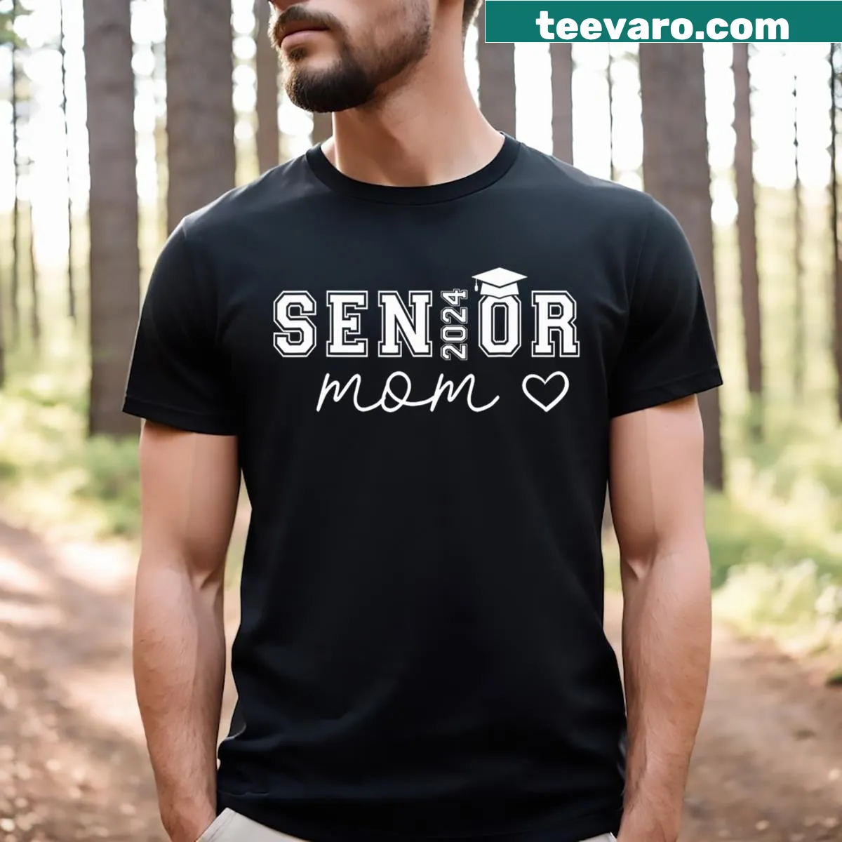 Sentimental T-shirt for proud moms of graduates. — on a men's t-shirt