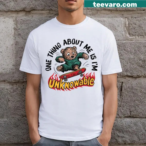 Cartoon bear skating on a skateboard in a funny design