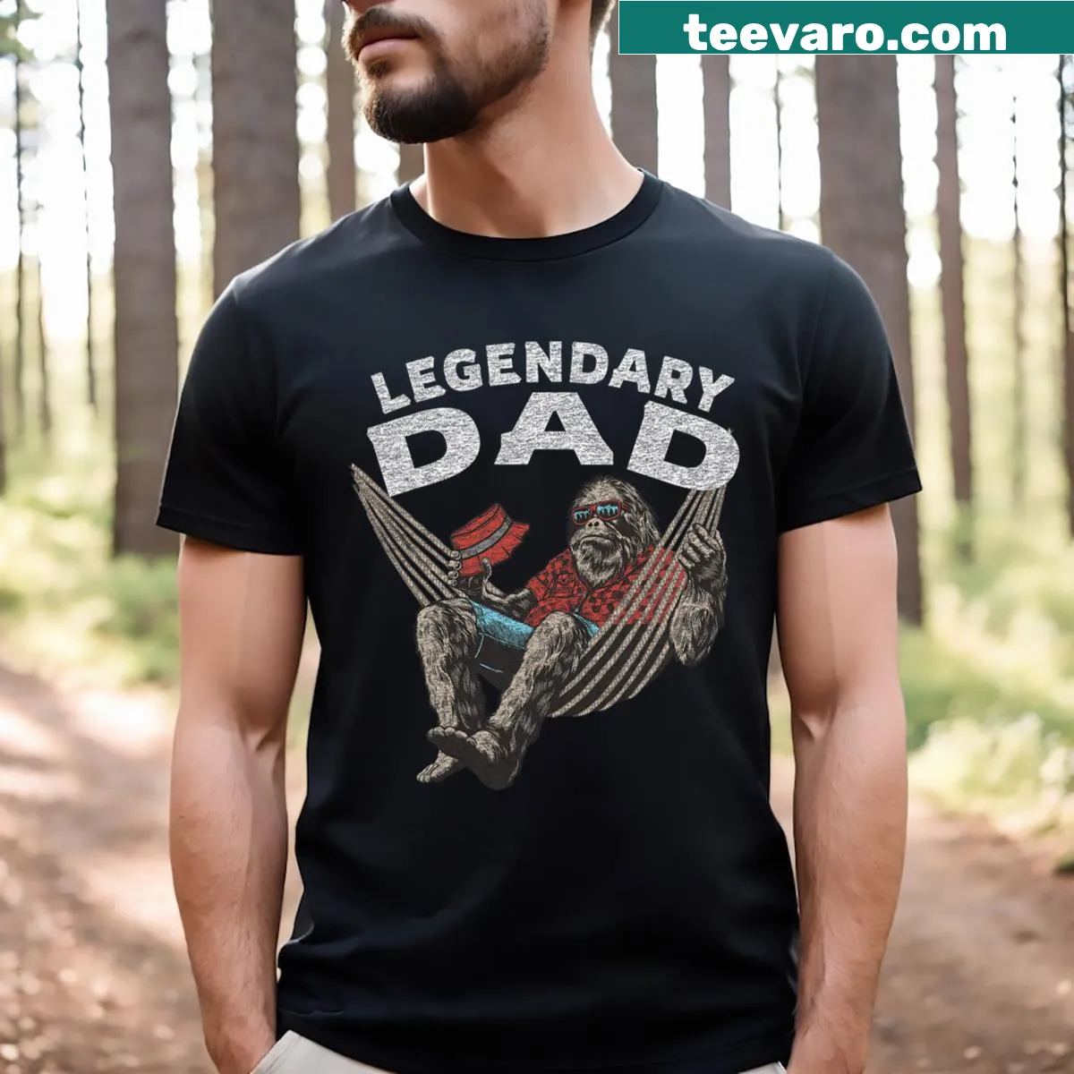 T-shirt with humorous dad saying in bold typography — on a men's t-shirt