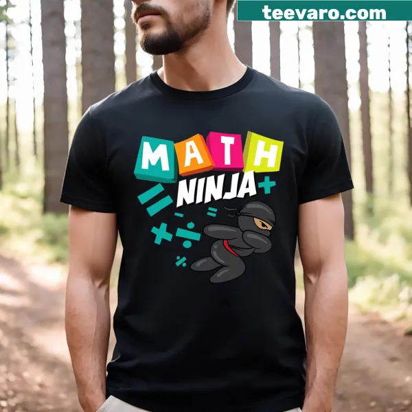 Humorous math-themed T-shirt with playful symbols and text