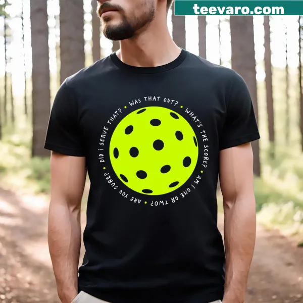 Humorous pickleball phrase graphic t-shirt for players