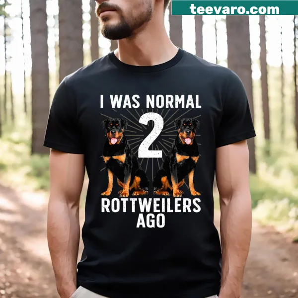 Funny Rottweiler graphic T-shirt for dog lovers.