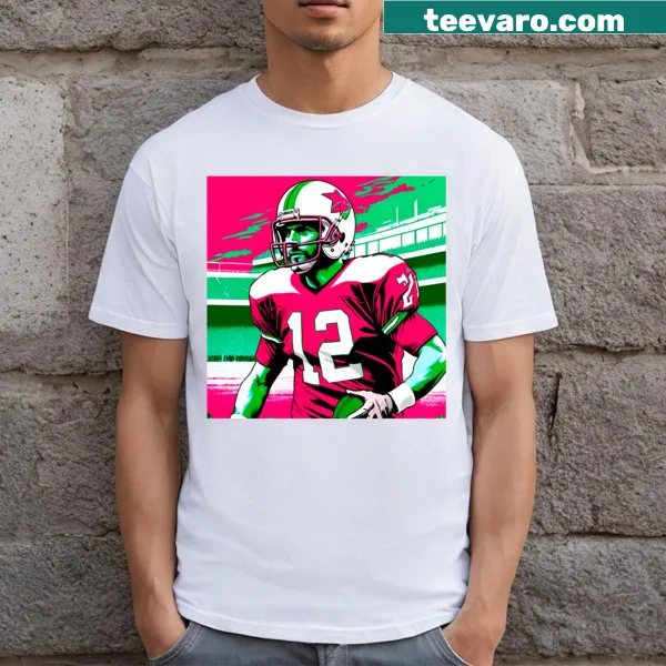 American football-themed t-shirt celebrating quarterbacks