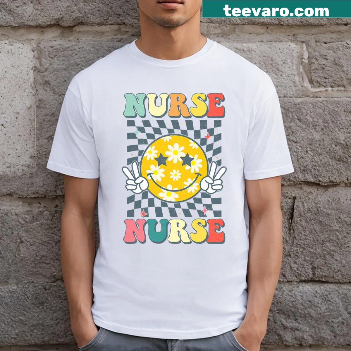 Nursing t-shirt with appreciation message for future nurses — on a men's t-shirt
