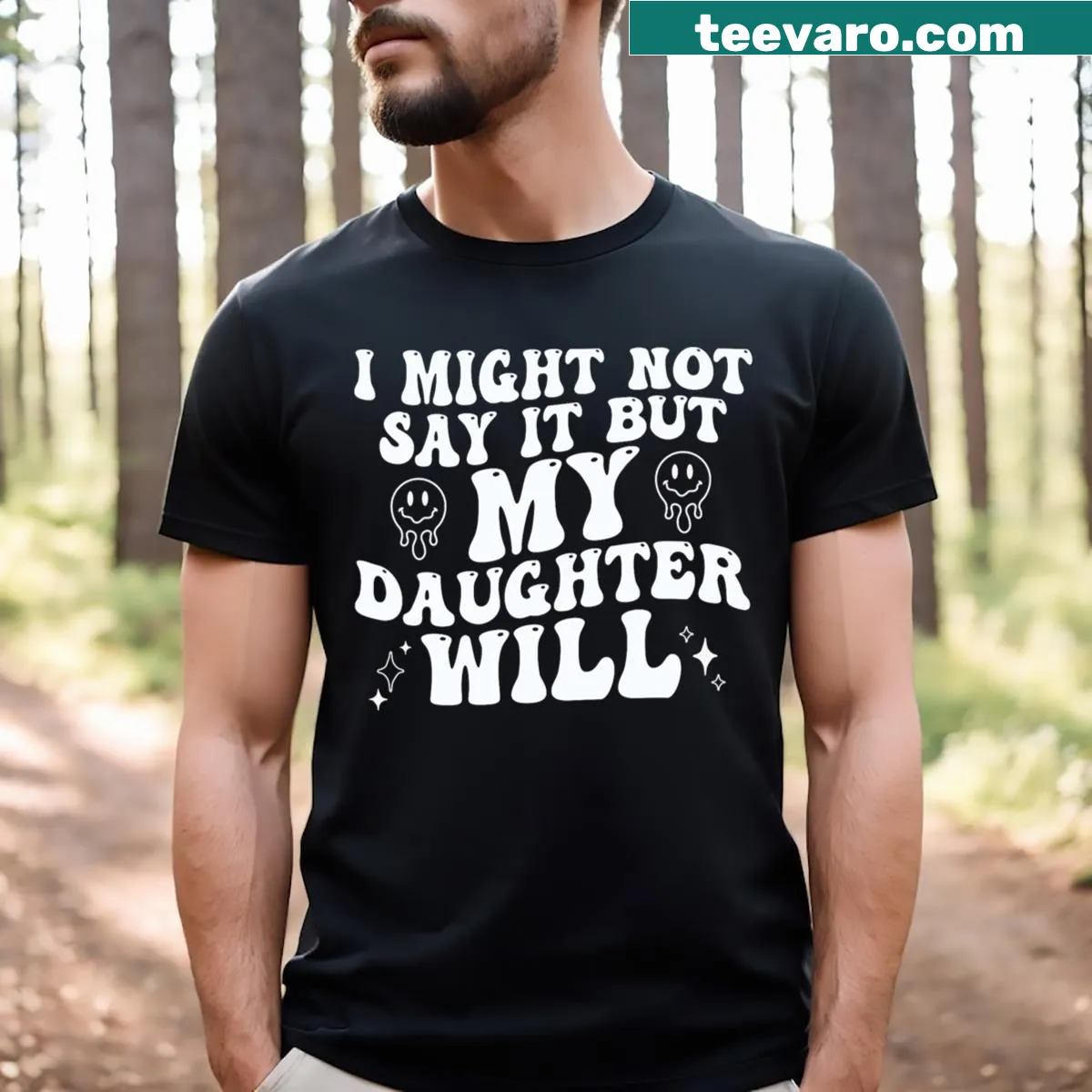 Funny mom and daughter t-shirt with clever saying — on a men's t-shirt