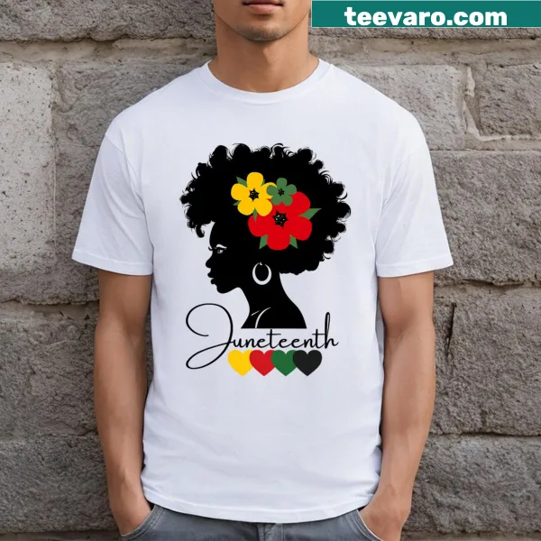 Silhouette T-shirt representing African American women for Juneteenth