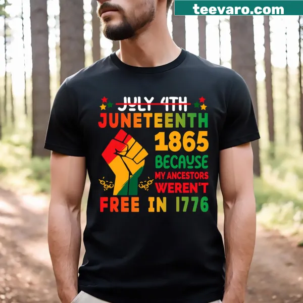 T-shirt celebrating Black freedom and heritage in 1865