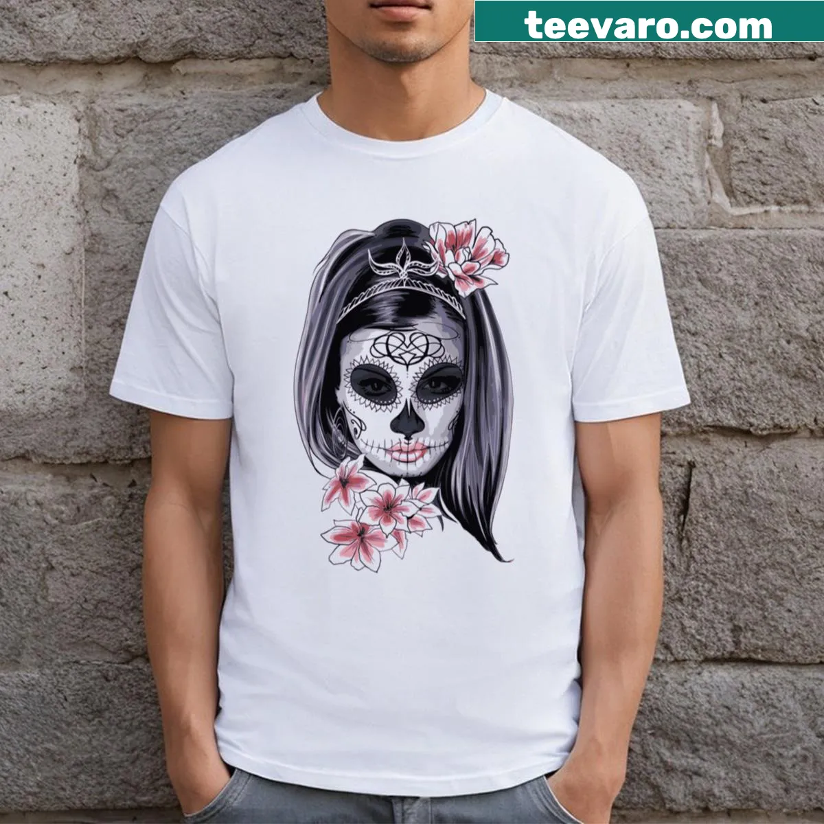 Typographic design featuring the name 'Maria' on a T-shirt — on a men's t-shirt